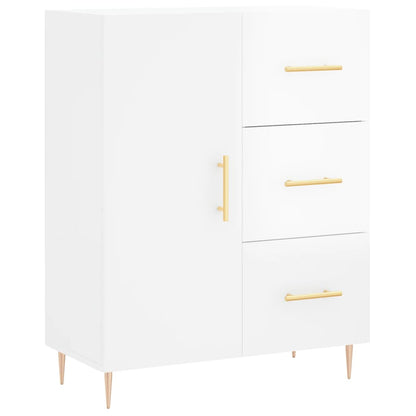 Credenza 69,5x34x90 cm in Legno Multistrato Bianco Lucido - homemem39