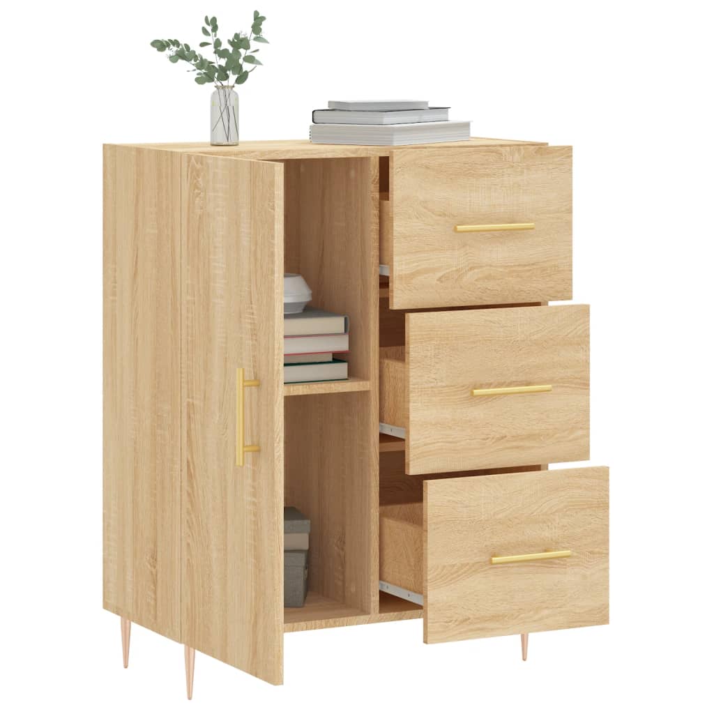 Credenza Rovere Sonoma 69,5x34x90 cm in Legno Multistrato - homemem39