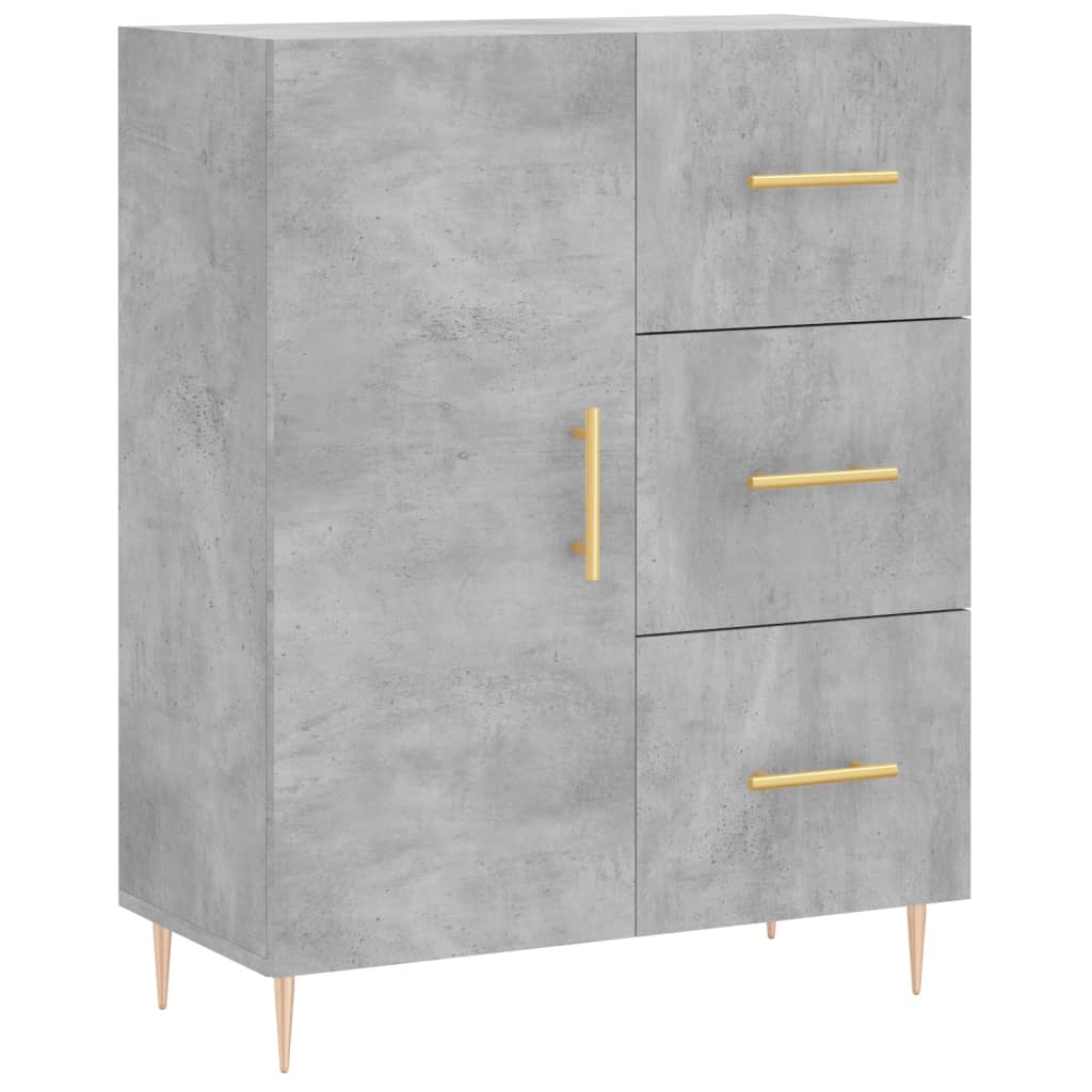 Credenza Grigio Cemento 69,5x34x90 cm in Legno Multistrato - homemem39