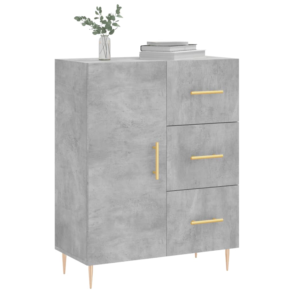 Credenza Grigio Cemento 69,5x34x90 cm in Legno Multistrato - homemem39