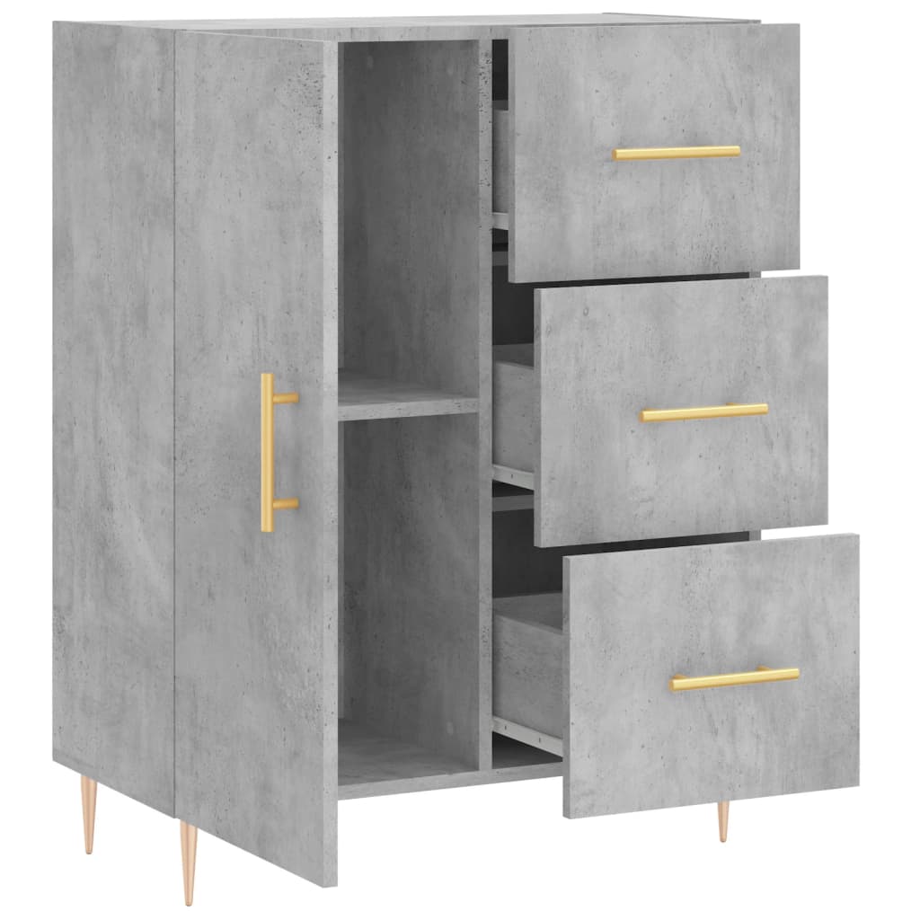 Credenza Grigio Cemento 69,5x34x90 cm in Legno Multistrato - homemem39