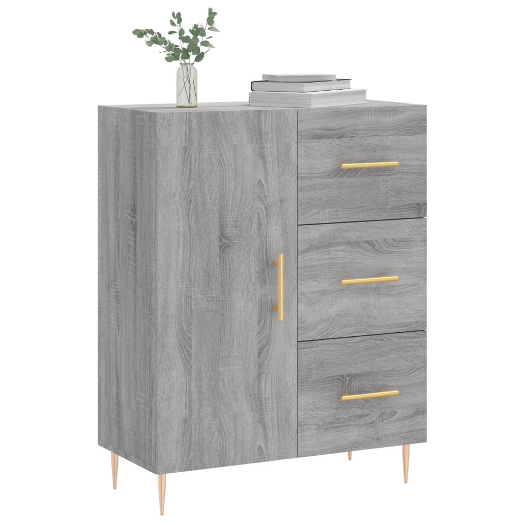 Credenza Grigio Sonoma 69,5x34x90 cm in Legno Multistrato - homemem39