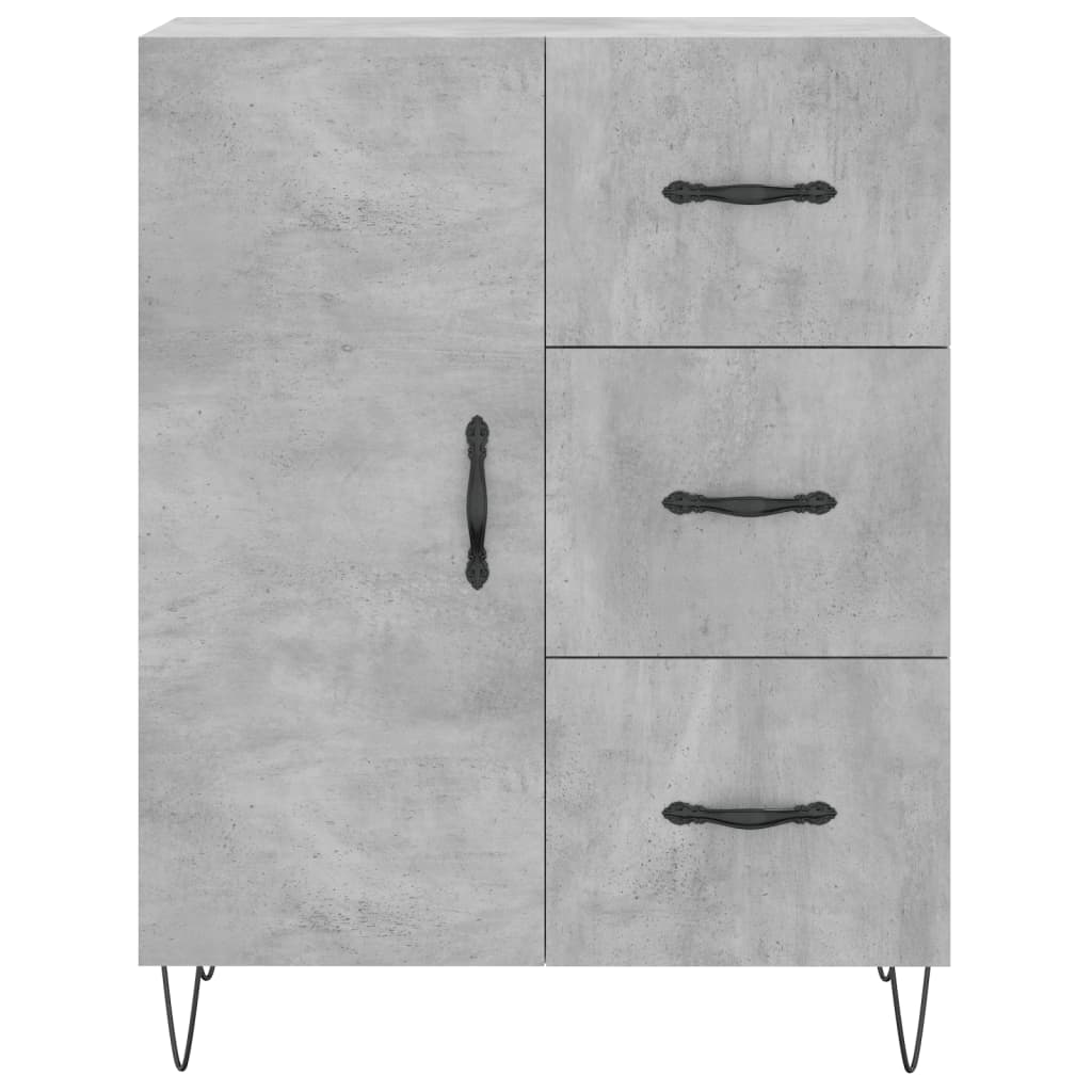 Credenza Grigio Cemento 69,5x34x90 cm in Legno Multistrato - homemem39