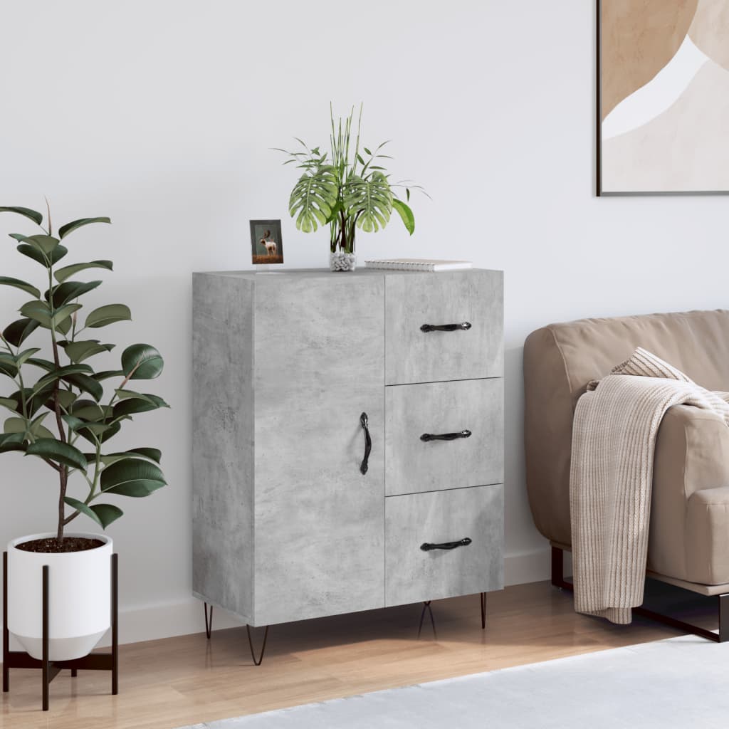 Credenza Grigio Cemento 69,5x34x90 cm in Legno Multistrato - homemem39