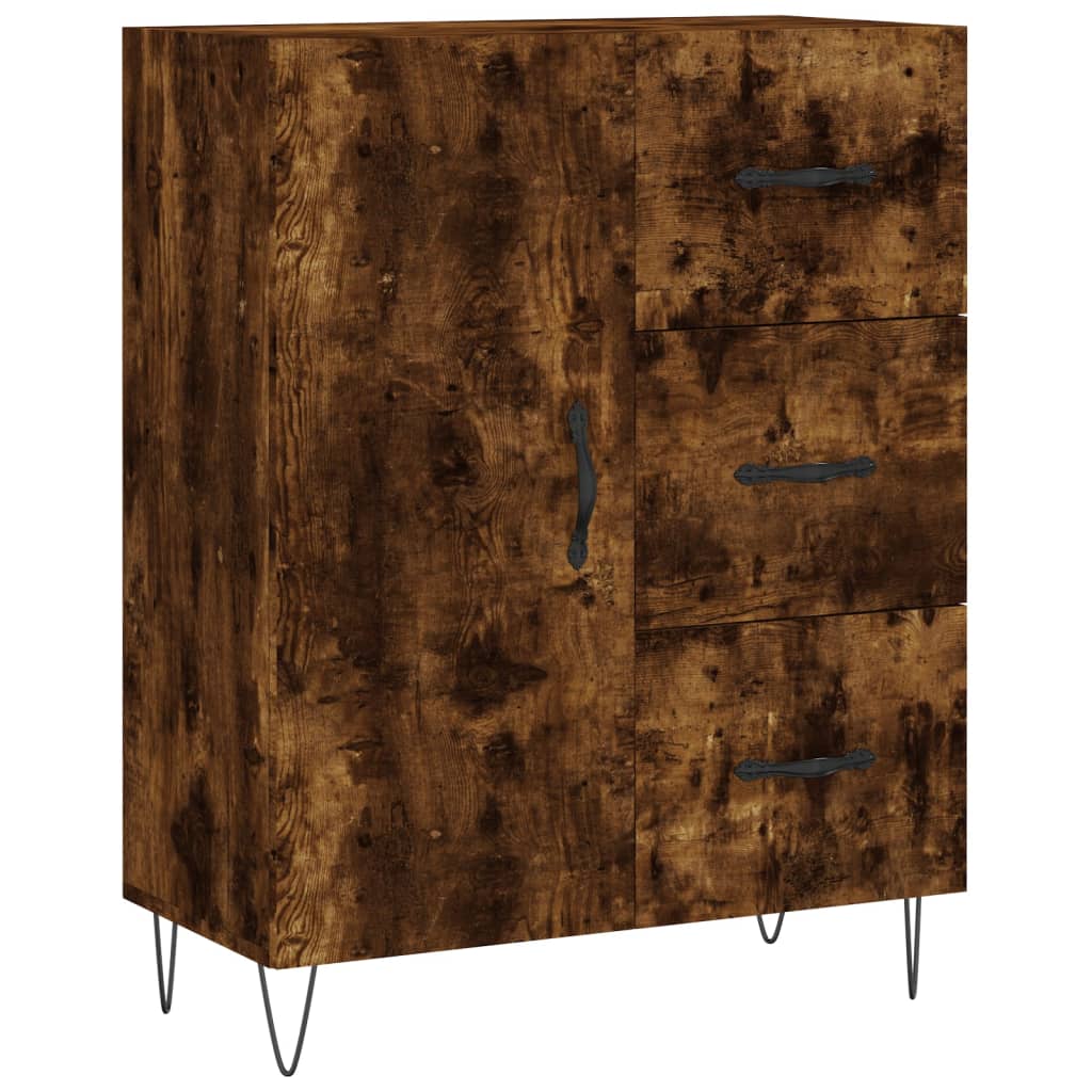 Credenza Rovere Fumo 69,5x34x90 cm in Legno Multistrato - homemem39