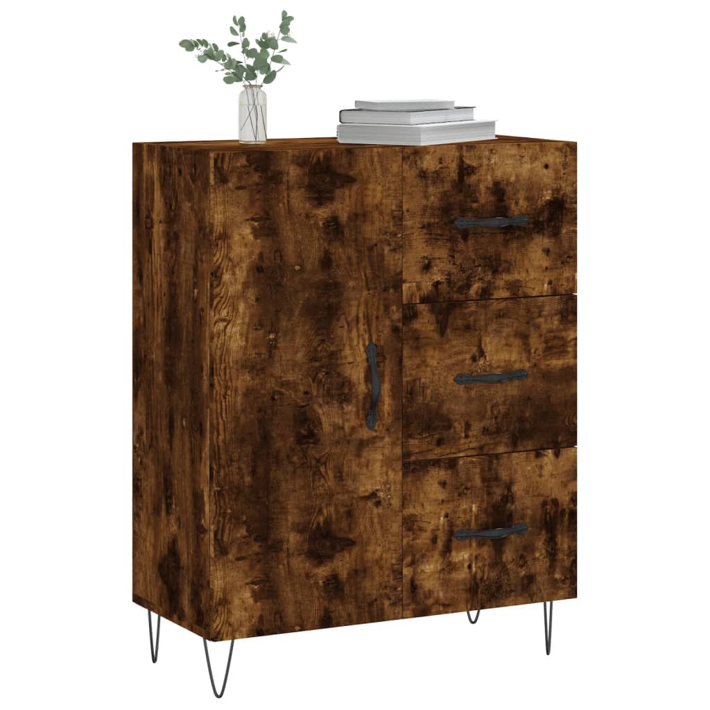 Credenza Rovere Fumo 69,5x34x90 cm in Legno Multistrato - homemem39