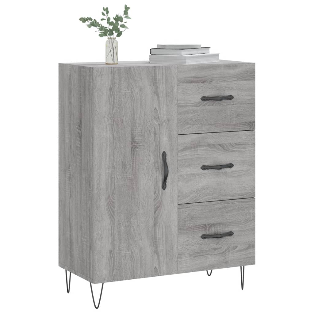 Credenza Grigio Sonoma 69,5x34x90 cm in Legno Multistrato - homemem39