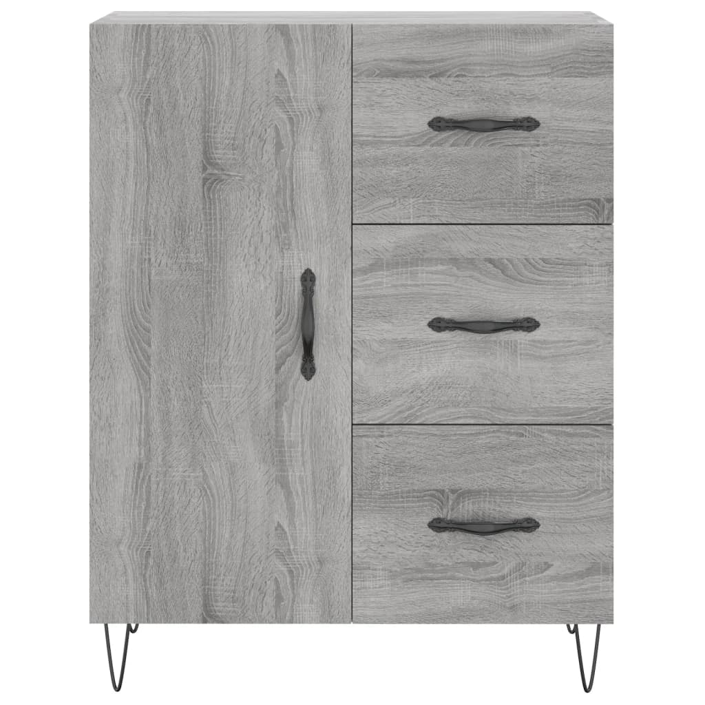 Credenza Grigio Sonoma 69,5x34x90 cm in Legno Multistrato - homemem39