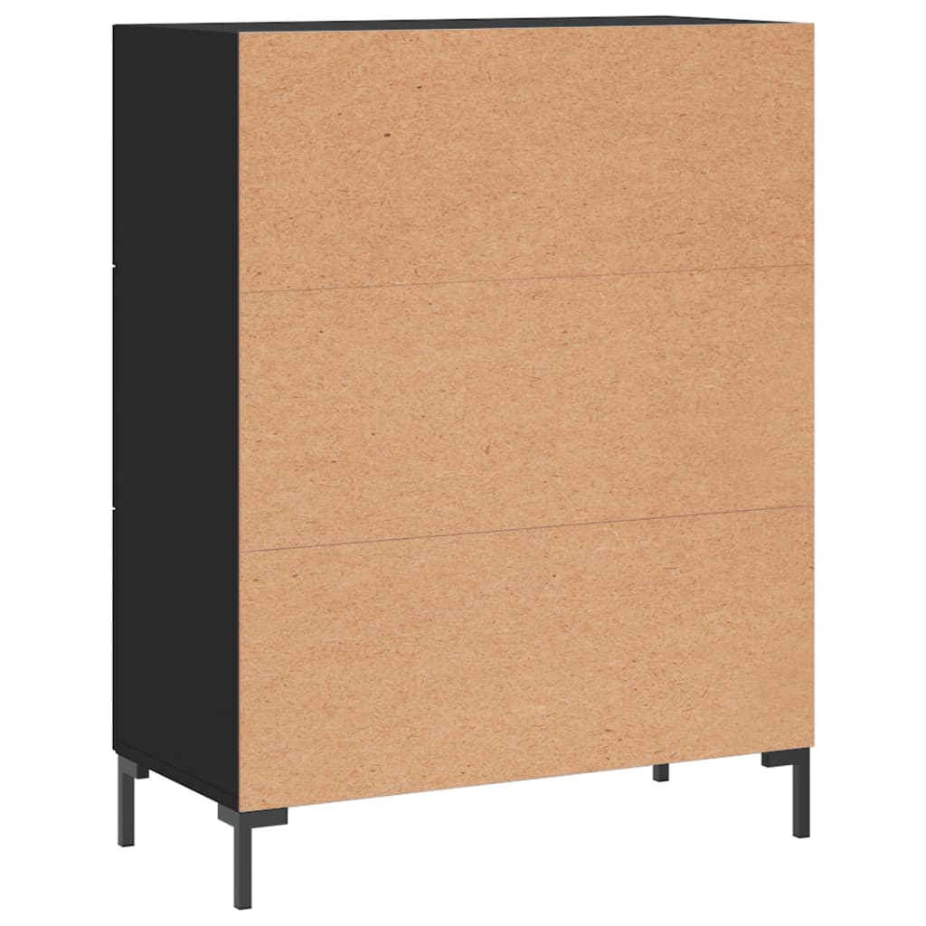 Credenza Nera 69,5x34x90 cm in Legno Multistrato - homemem39