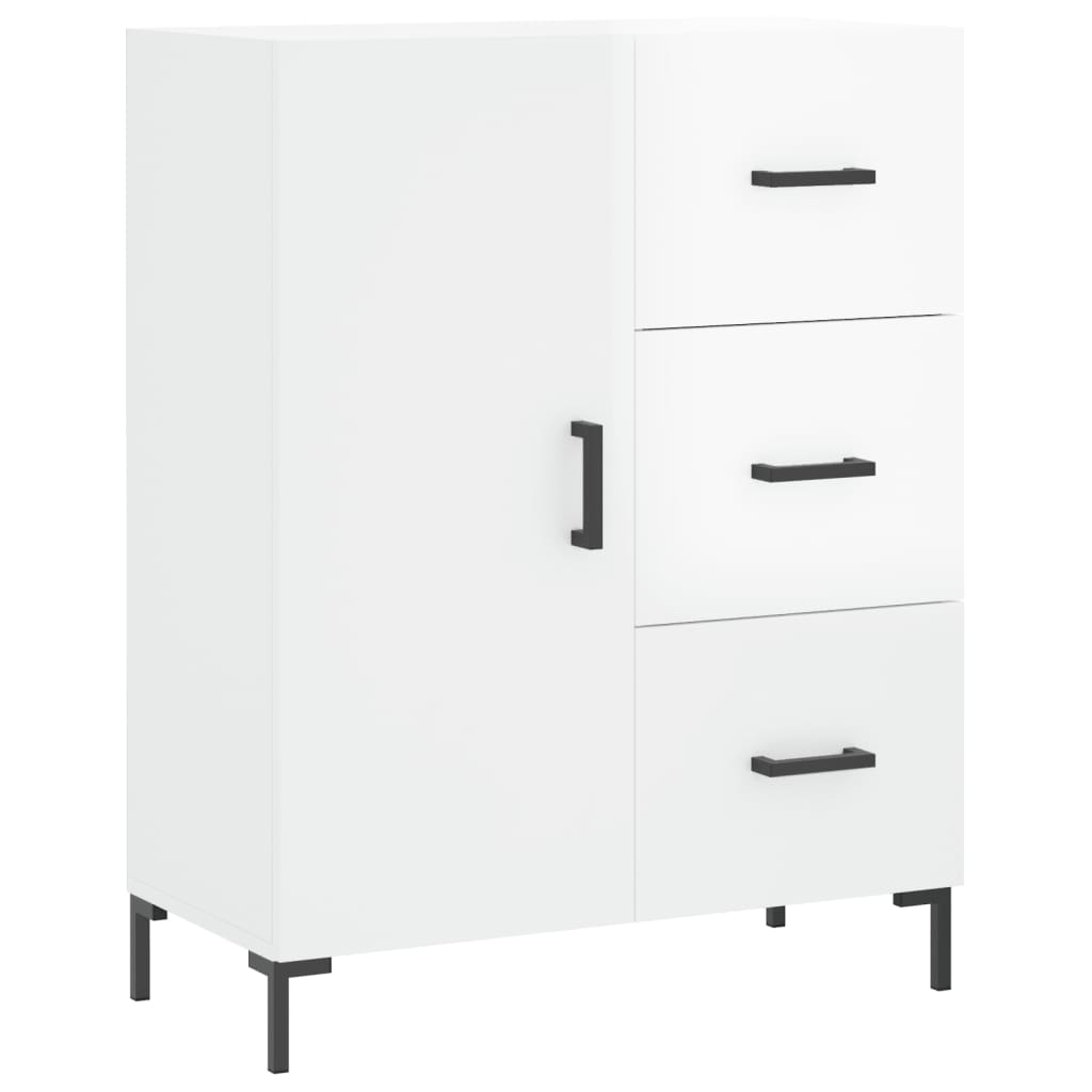 Credenza 69,5x34x90 cm in Legno Multistrato Bianco Lucido - homemem39