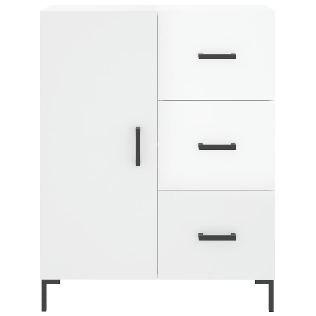 Credenza 69,5x34x90 cm in Legno Multistrato Bianco Lucido - homemem39