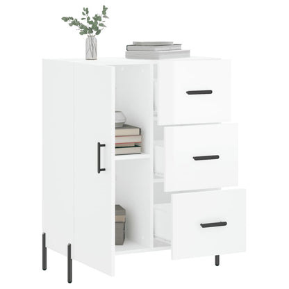 Credenza 69,5x34x90 cm in Legno Multistrato Bianco Lucido - homemem39