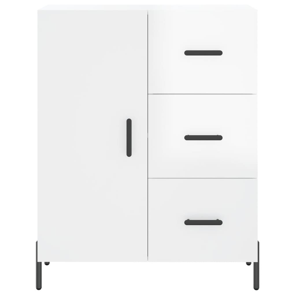 Credenza 69,5x34x90 cm in Legno Multistrato Bianco Lucido - homemem39