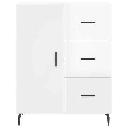 Credenza 69,5x34x90 cm in Legno Multistrato Bianco Lucido - homemem39