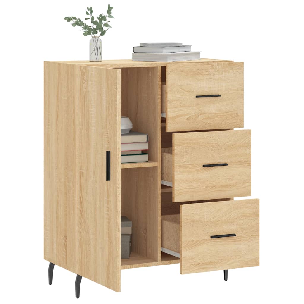 Credenza Rovere Sonoma 69,5x34x90 cm in Legno Multistrato - homemem39