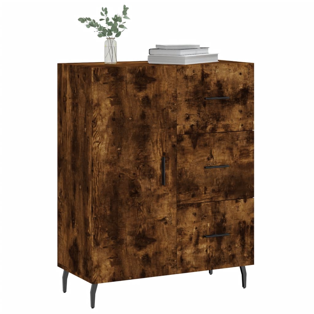 Credenza Rovere Fumo 69,5x34x90 cm in Legno Multistrato - homemem39