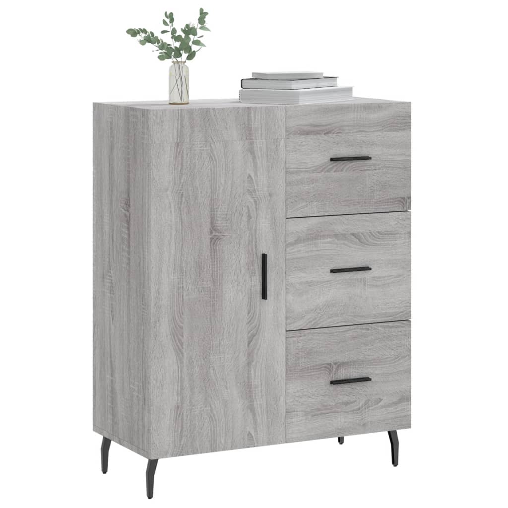 Credenza Grigio Sonoma 69,5x34x90 cm in Legno Multistrato - homemem39