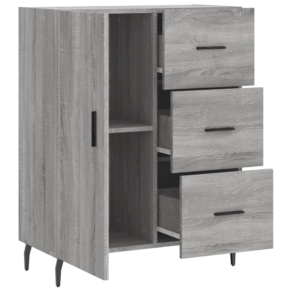 Credenza Grigio Sonoma 69,5x34x90 cm in Legno Multistrato - homemem39