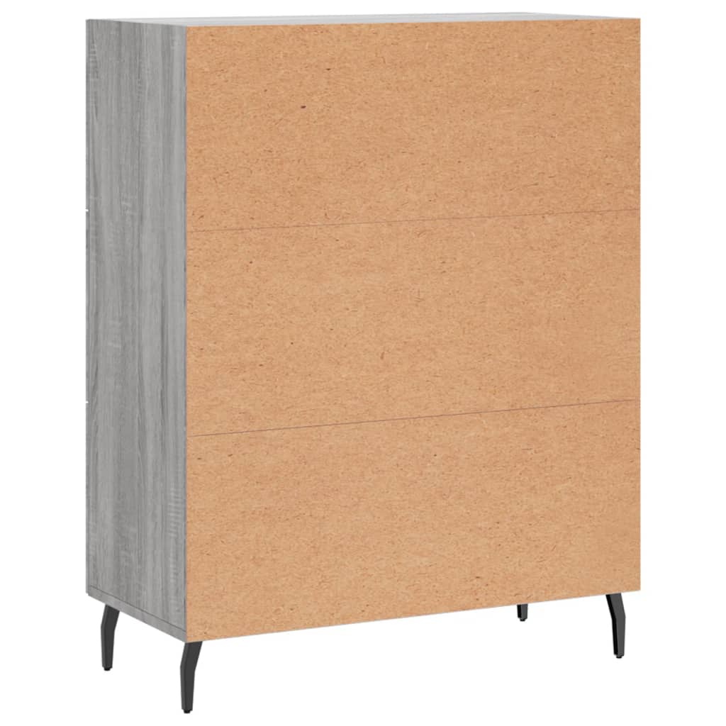 Credenza Grigio Sonoma 69,5x34x90 cm in Legno Multistrato - homemem39