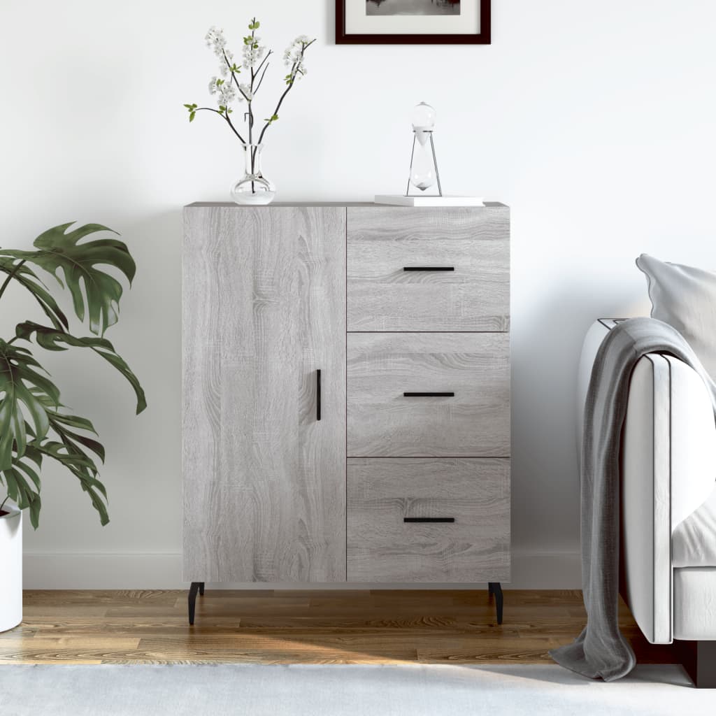 Credenza Grigio Sonoma 69,5x34x90 cm in Legno Multistrato - homemem39