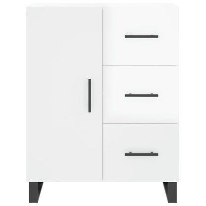 Credenza 69,5x34x90 cm in Legno Multistrato Bianco Lucido - homemem39