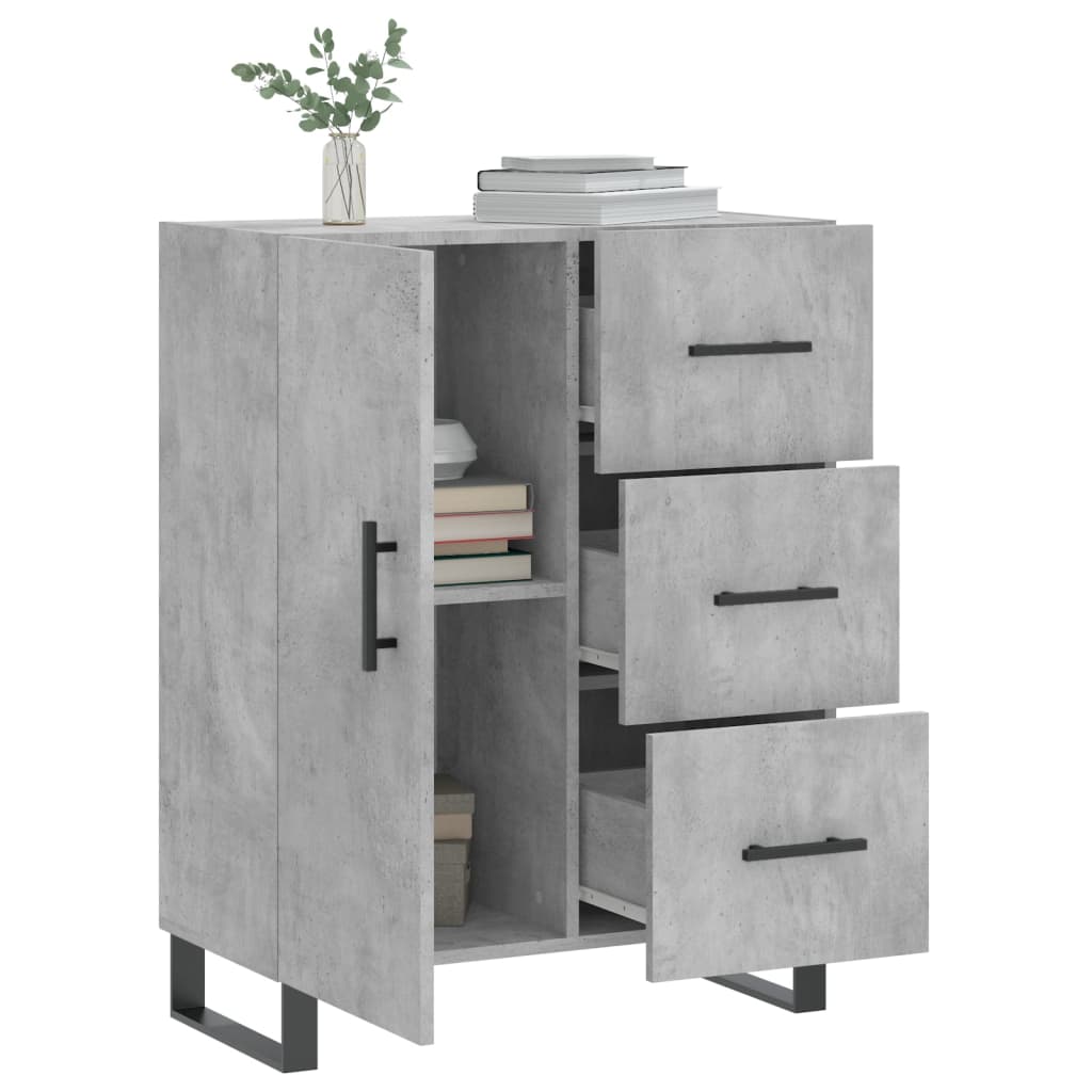 Credenza Grigio Cemento 69,5x34x90 cm in Legno Multistrato - homemem39