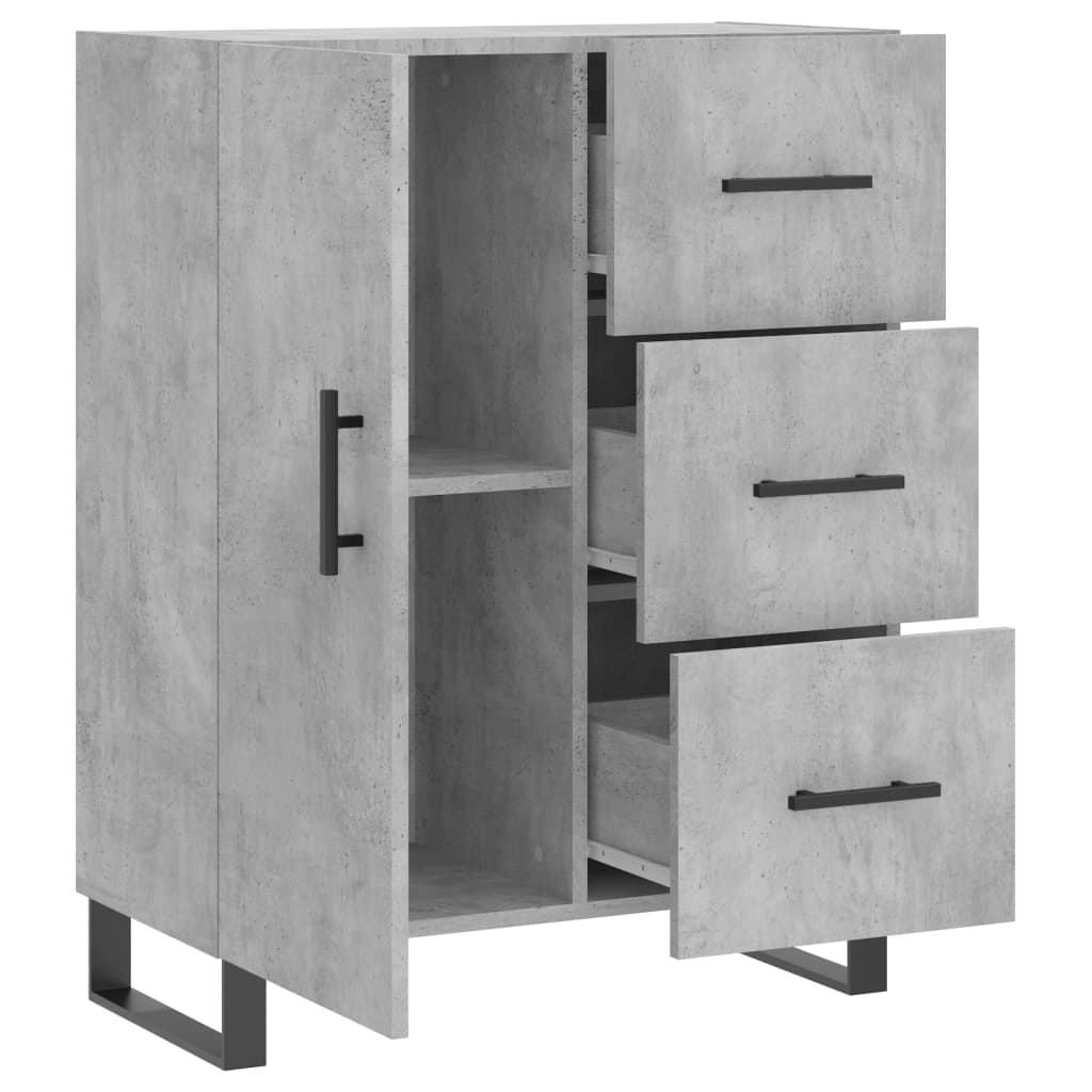 Credenza Grigio Cemento 69,5x34x90 cm in Legno Multistrato - homemem39