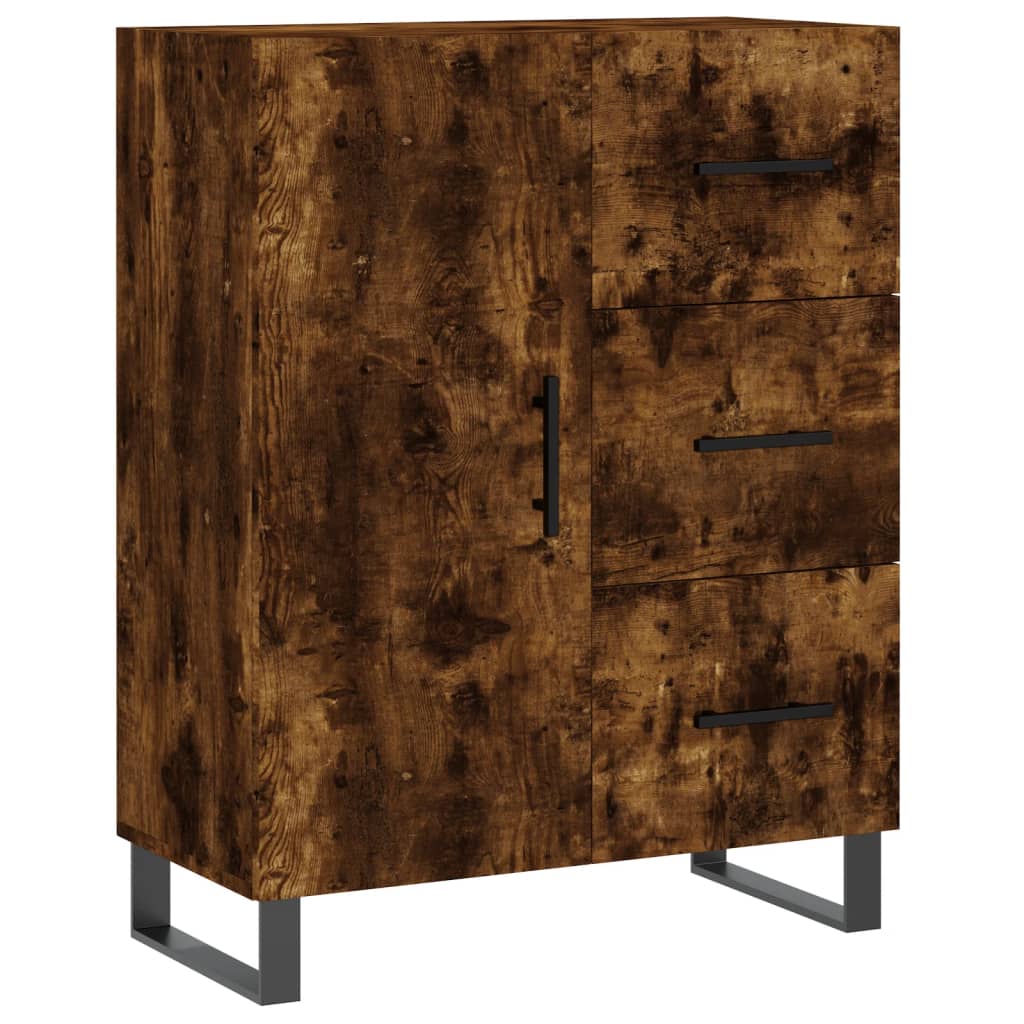 Credenza Rovere Fumo 69,5x34x90 cm in Legno Multistrato - homemem39