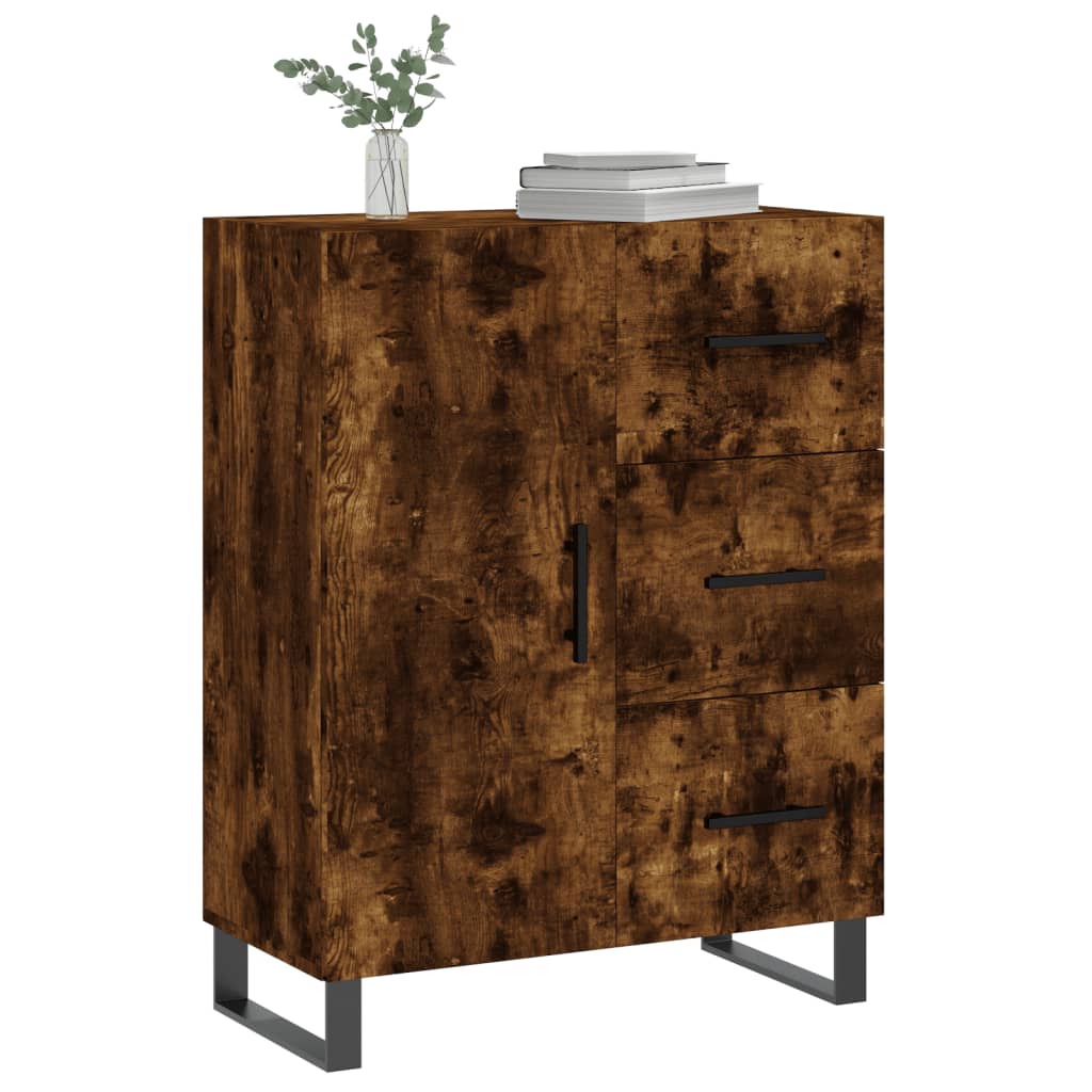 Credenza Rovere Fumo 69,5x34x90 cm in Legno Multistrato - homemem39