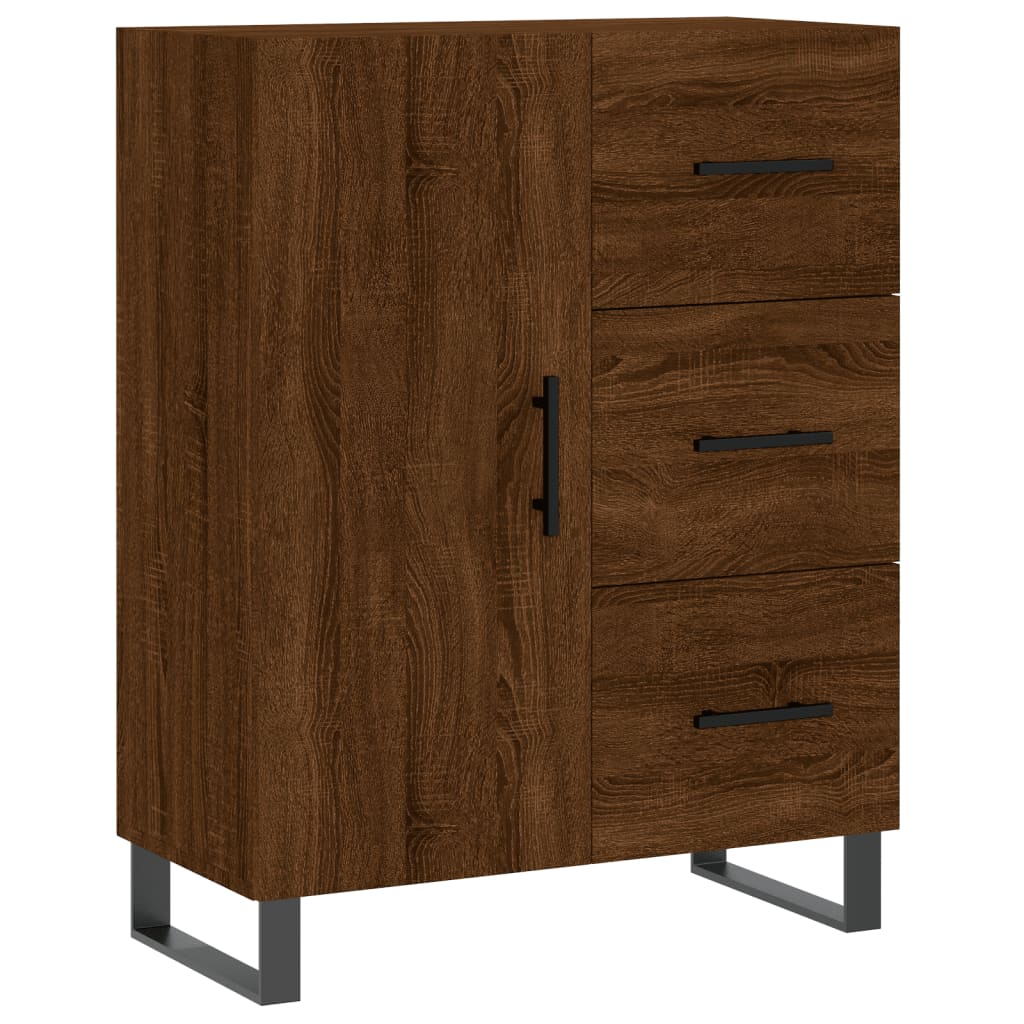 Credenza Rovere Marrone 69,5x34x90 cm in Legno Multistrato - homemem39