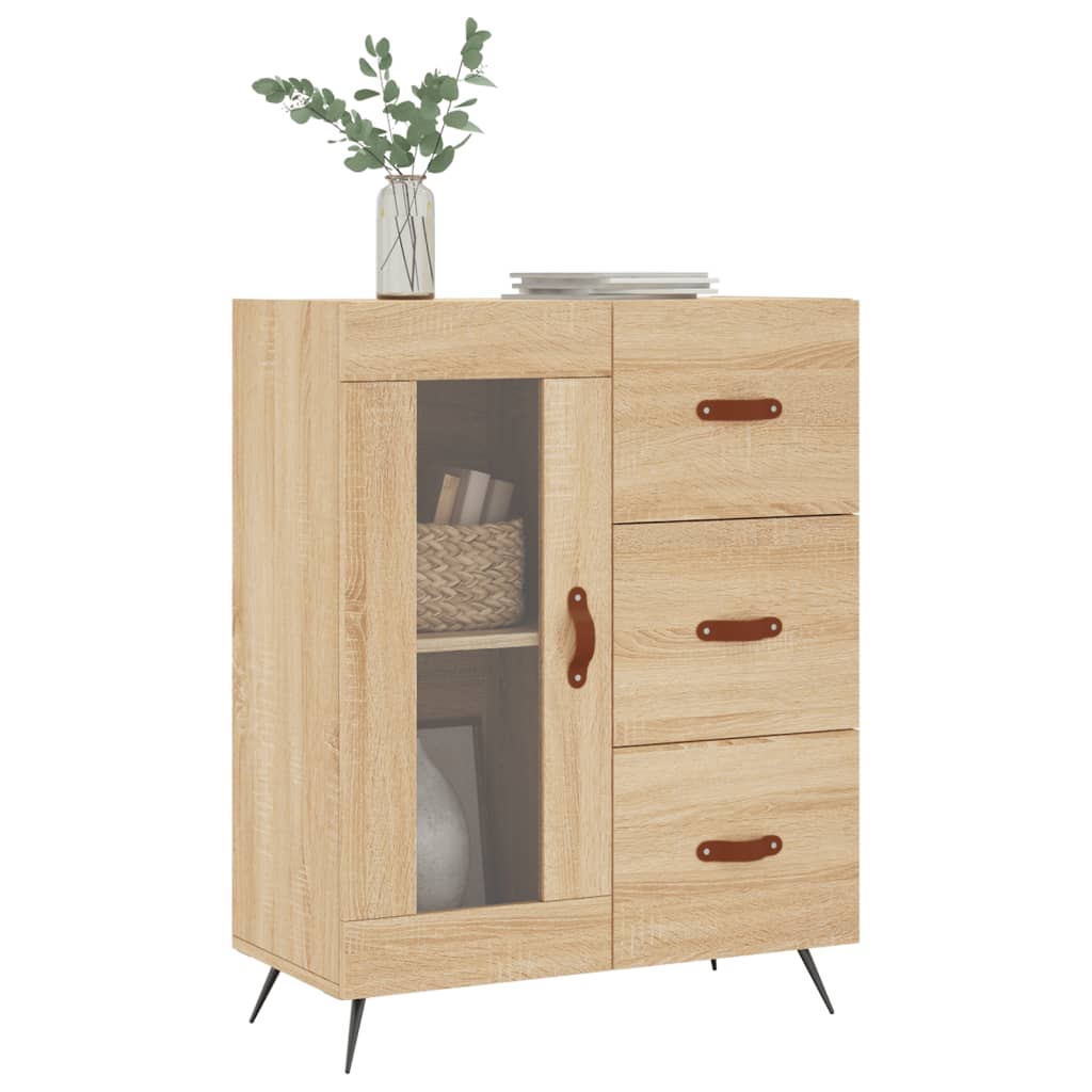 Credenza Rovere Sonoma 69,5x34x90 cm in Legno Multistrato - homemem39