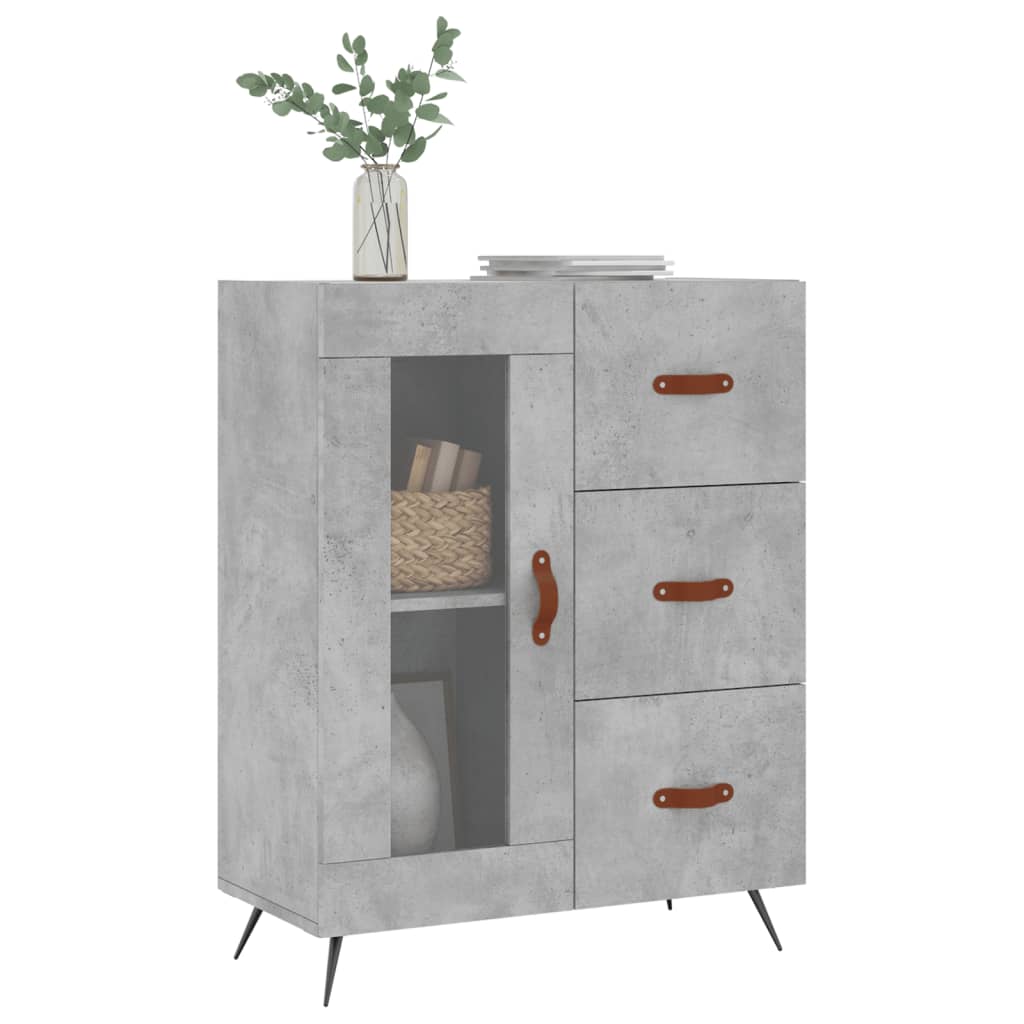 Credenza Grigio Cemento 69,5x34x90 cm in Legno Multistrato - homemem39