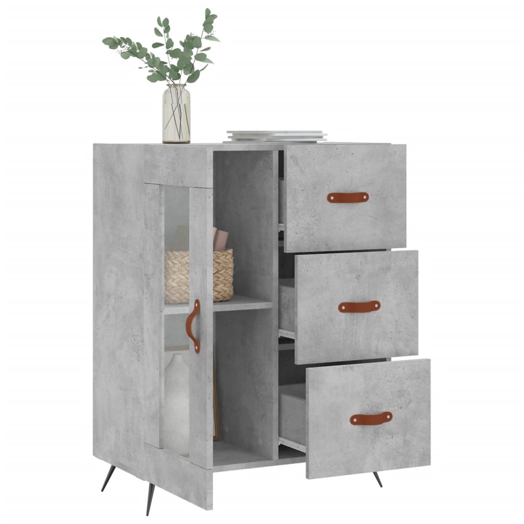 Credenza Grigio Cemento 69,5x34x90 cm in Legno Multistrato - homemem39