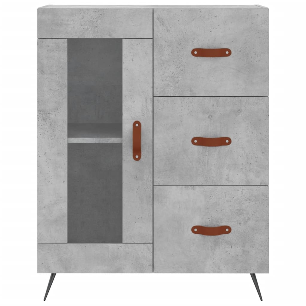 Credenza Grigio Cemento 69,5x34x90 cm in Legno Multistrato - homemem39