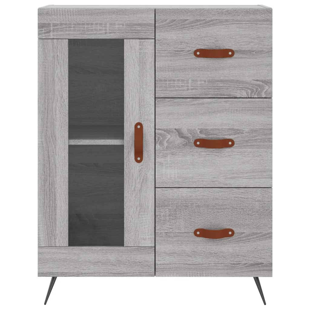 Credenza Grigio Sonoma 69,5x34x90 cm in Legno Multistrato - homemem39