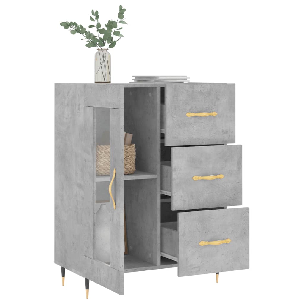 Credenza Grigio Cemento 69,5x34x90 cm in Legno Multistrato - homemem39