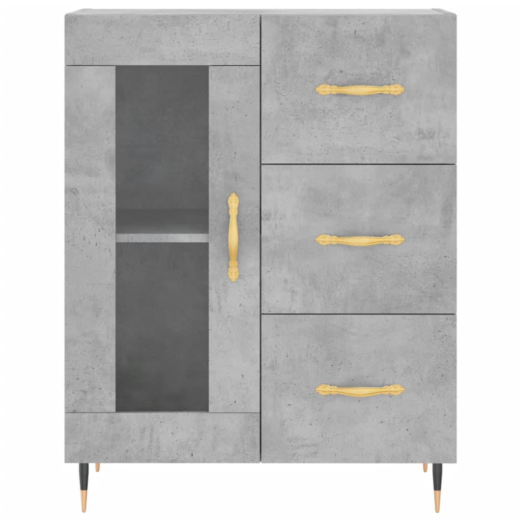 Credenza Grigio Cemento 69,5x34x90 cm in Legno Multistrato - homemem39