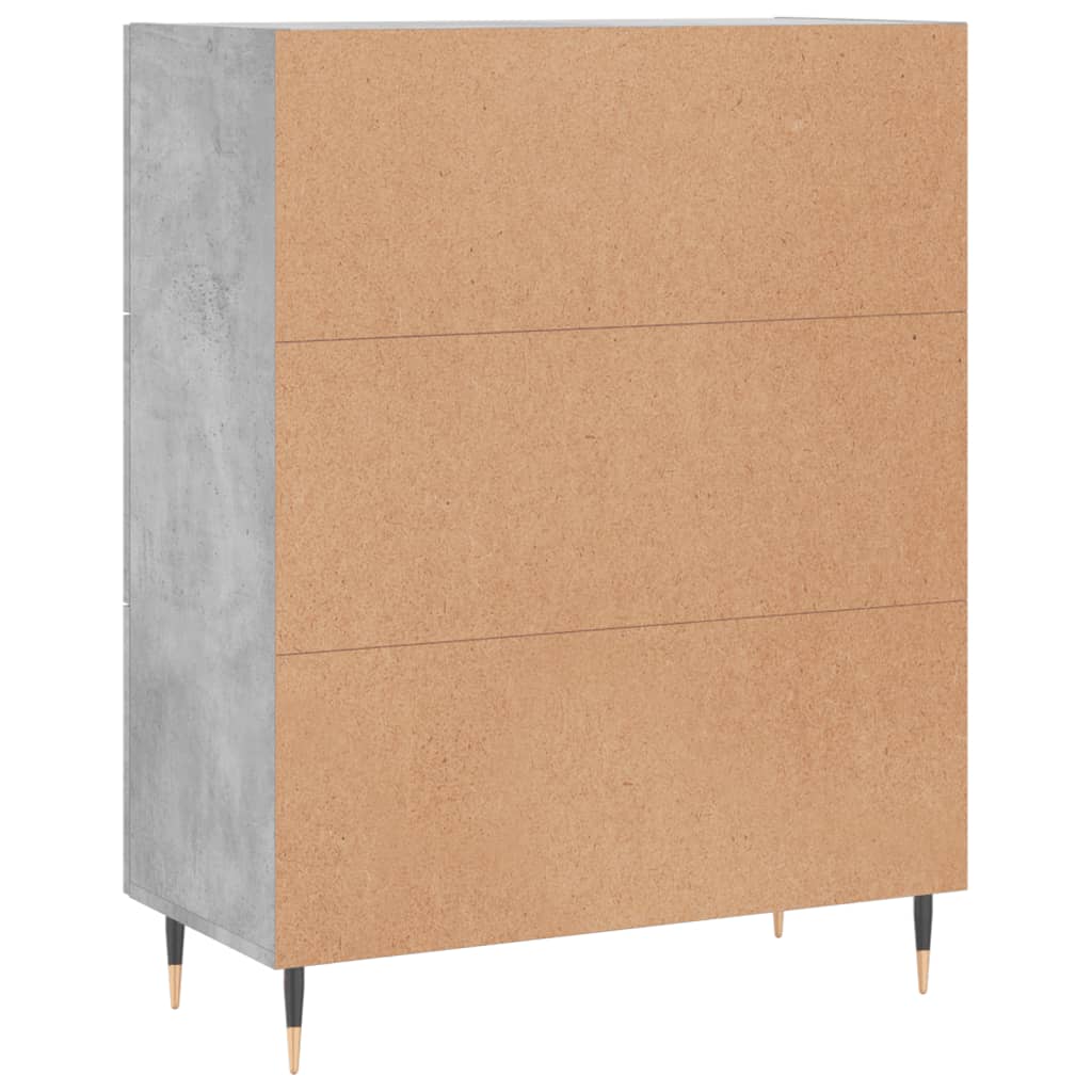 Credenza Grigio Cemento 69,5x34x90 cm in Legno Multistrato - homemem39