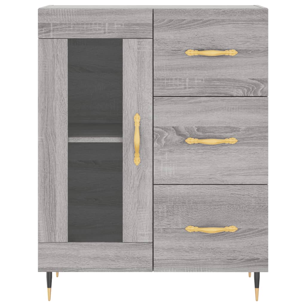 Credenza Grigio Sonoma 69,5x34x90 cm in Legno Multistrato - homemem39