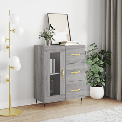 Credenza Grigio Sonoma 69,5x34x90 cm in Legno Multistrato - homemem39