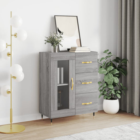 Credenza Grigio Sonoma 69,5x34x90 cm in Legno Multistrato - homemem39