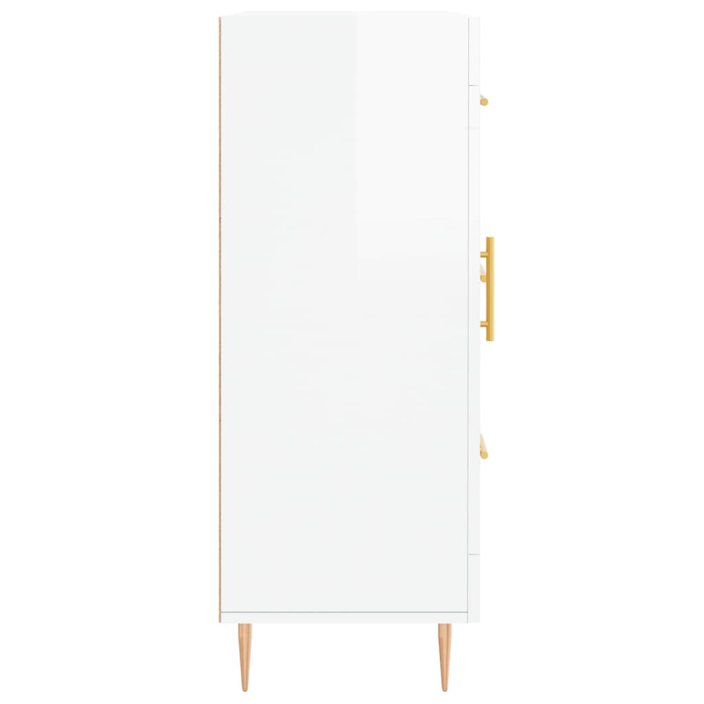 Credenza 69,5x34x90 cm in Legno Multistrato Bianco Lucido - homemem39