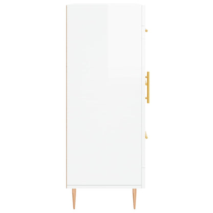 Credenza 69,5x34x90 cm in Legno Multistrato Bianco Lucido - homemem39