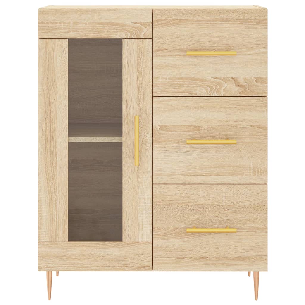 Credenza Rovere Sonoma 69,5x34x90 cm in Legno Multistrato - homemem39