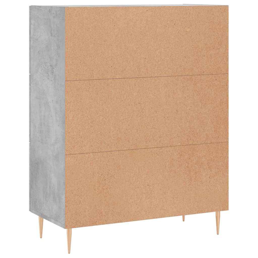 Credenza Grigio Cemento 69,5x34x90 cm in Legno Multistrato - homemem39