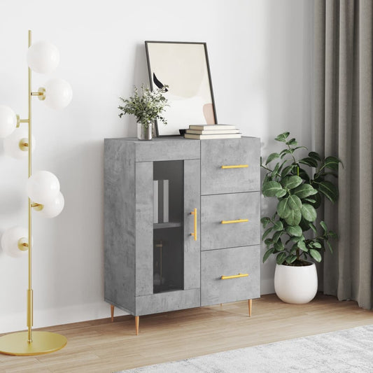 Credenza Grigio Cemento 69,5x34x90 cm in Legno Multistrato - homemem39