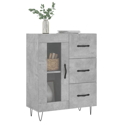 Credenza Grigio Cemento 69,5x34x90 cm in Legno Multistrato - homemem39