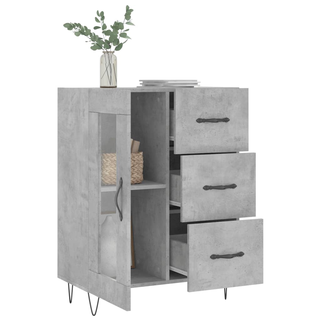 Credenza Grigio Cemento 69,5x34x90 cm in Legno Multistrato - homemem39