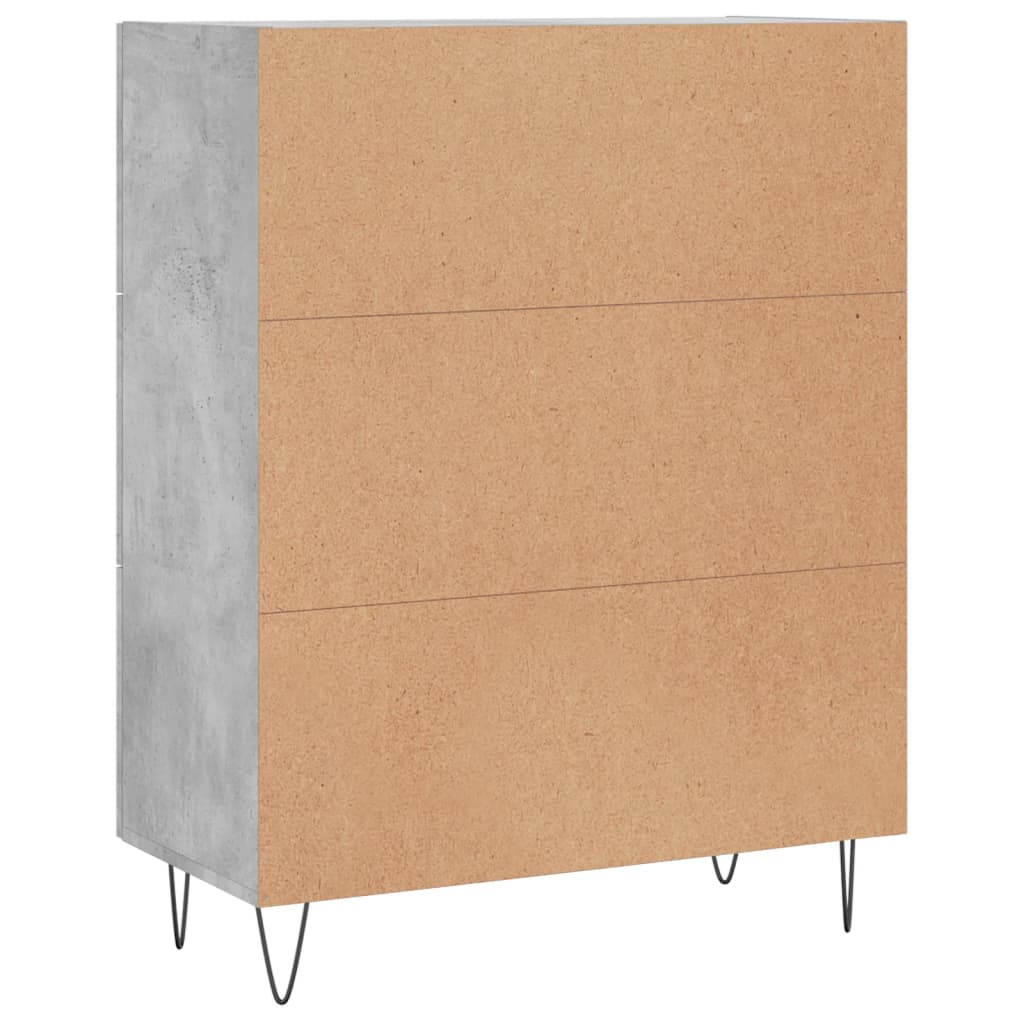 Credenza Grigio Cemento 69,5x34x90 cm in Legno Multistrato - homemem39