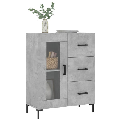 Credenza Grigio Cemento 69,5x34x90 cm in Legno Multistrato - homemem39